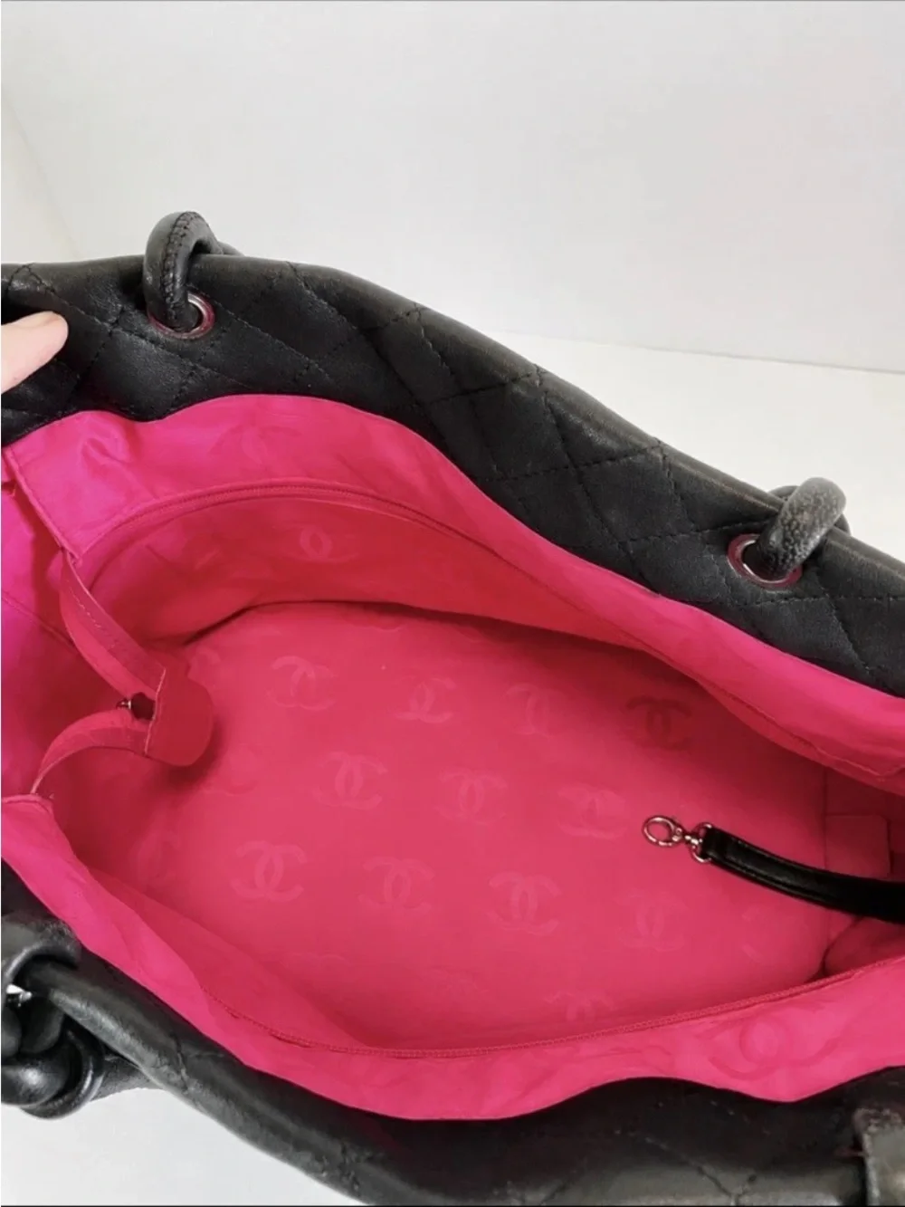 CHANEL Cambon Line Large Shoulder Lambskin Tote/Bag